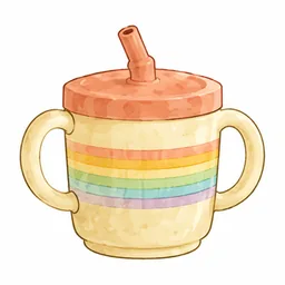 Rainbow stripe cup