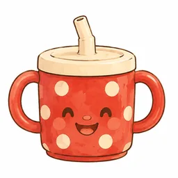Red spotty cup