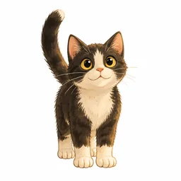 Black and white cat