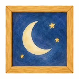 Moon and stars