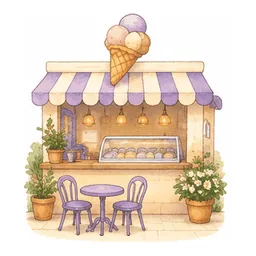 The ice-cream shop