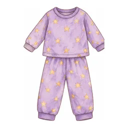 Lilac with gold stars