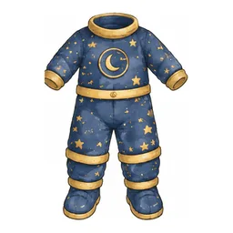 Deep navy with gold trim